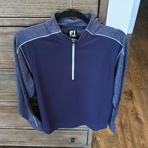 Footjoy Performance Quarter-Zip Pullover, Size Medium, Color Blue